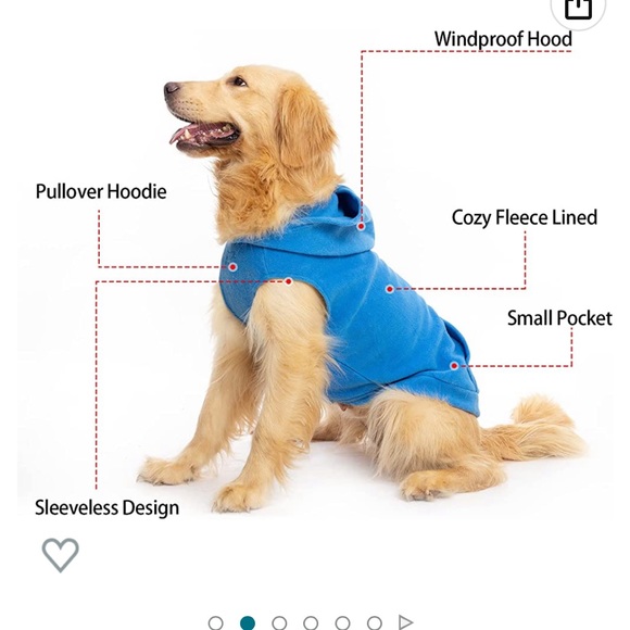 Expawlorer Dog blue fleece hoodie size XXL NWT - Picture 2 of 6